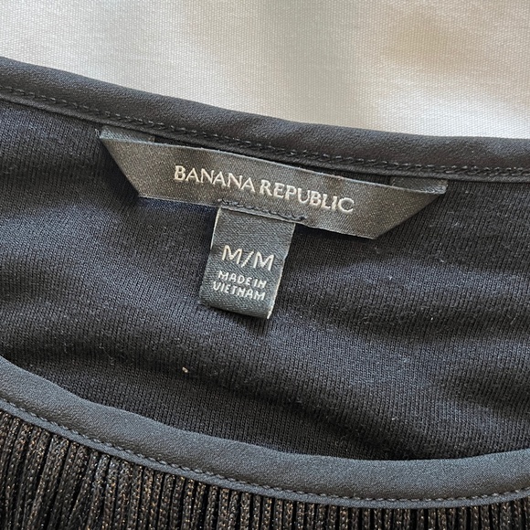 Banana Republic Women's Top Medium Black Sleeveless Tassles Coachella Su… - Picture 6 of 9